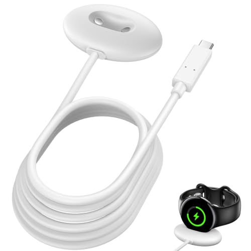 Image of Charger Cable for Google Pixel Watch 4,USB C Quick Charging Dock 6ft Only Compatible with Google Pixel Watch 4 (41mm /45mm) Connected Smartwatch Charger Cord Replacement Charging Cable,2M White