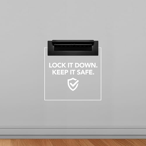Durabox Through-The-Wall Drop Box Deposit Safe 17 x 13 x 7 - Heavy Duty Steel Mailbox with Lock for Receiving Mail, Checks, Letters, Cash and More for Home, Office and Commercial Use (D700) (Black)