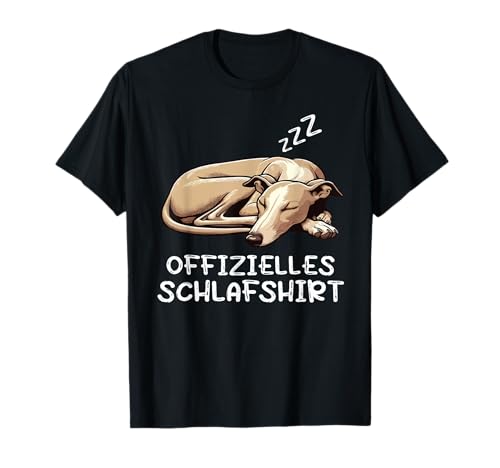 Offizielles Schlafshirt Whippet Hund Windhund Hunde T-Shirt