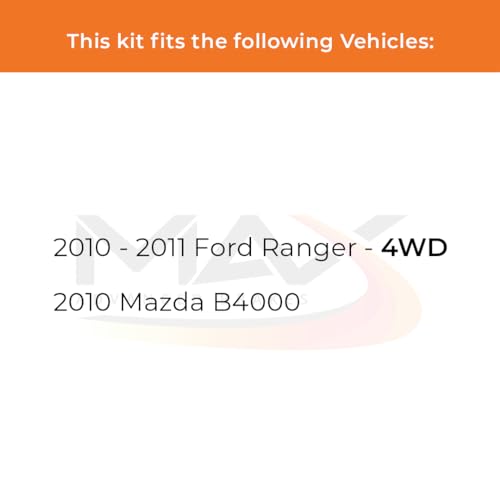 Image of Max Advanced Brakes Front & Rear Brake Kit Compatible With 2010 2011 Ford Ranger 2010 Compatible With Mazda B4000 Replacement Premium OE Disc Brake Rotors and Ceramic Brake Pads