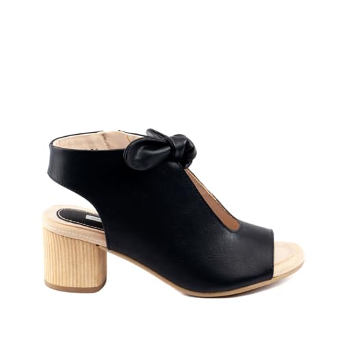 G.C. Shoes Kimora Block Heeled Sandals - Comfortable 2.5" Heel with Padded Footbed Oversized Bow with Rubber sole2