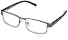 Foster Grant Leo Square Reading Glasses, Men, Gunmetal/Transparent, 53 mm + 3