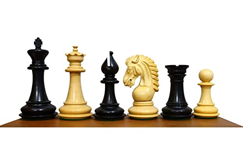 Excalibur Series Staunton - Solo piezas de ajedrez - 2 reinas adicionales | Ajedrez de madera hecho a mano de alta calidad | Juego de ajedrez con peso Taj Chess Store