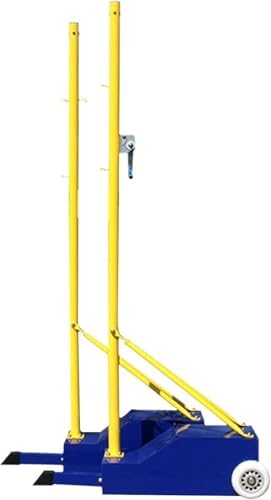 Adjustable Volleyball Poles & Badminton Net Stand - Portable Outdoor Heavy-Duty Design, 5-6.9ft Height for Sports Ground & Garden