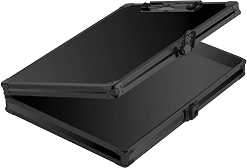 Vaultz Locking Storage Clipboard, 2.15 x 12.75 x 9.75 Inches, Tactical Black (VZ03492)