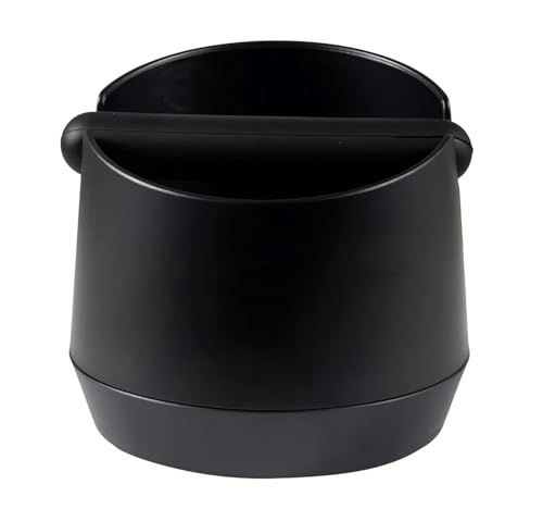 Image of Large 6 Inch / 15 cm Espresso Knock Box with Removable Knock Bar & Non Slip Base Espresso Coffee Machine Accessories for Home or Cafe Black
