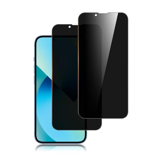 ZGCE 2 Piezas Protector Pantalla Privacidad para iPhone 16e 2025, iPhone 14/13/13 Pro/16e 6,1 Pulgadas, Cristal Vidrio Templado Antiespía