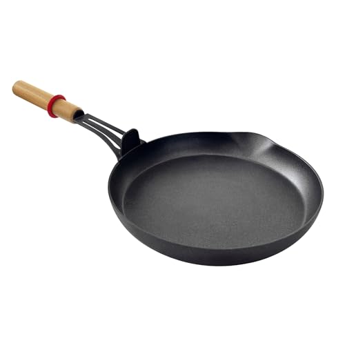 LAGRANGE Sartén grande rasqueta redonda mango madera