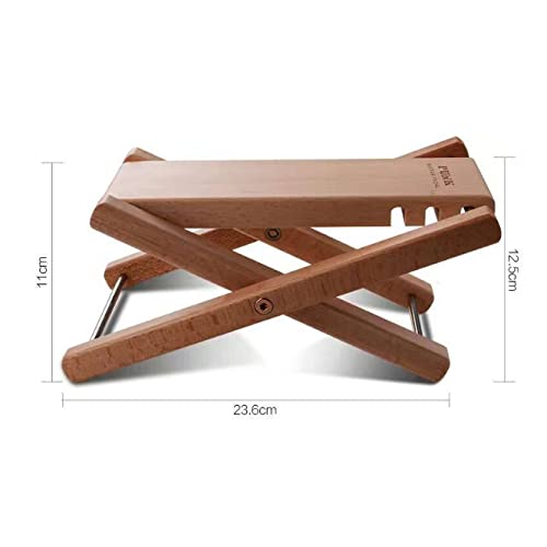 NUZAMAS Repose-pieds réglable en bois massif pour guitare, pliable, hauteur et angle réglables, très résistant, 27 cm x 13 cm