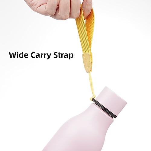 Image of Konokyo Insulated Water Bottle with Strap,18 oz Double Wall Stainless Steel Vacuum Bottles Metal Water Flask,Cherry