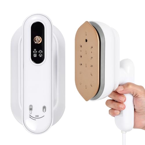 Euakee Mini Fer à Vapeur Portable 1000W - Pliable 180° - Chauffage 20s - Pour Voyage Et Maison - Beige