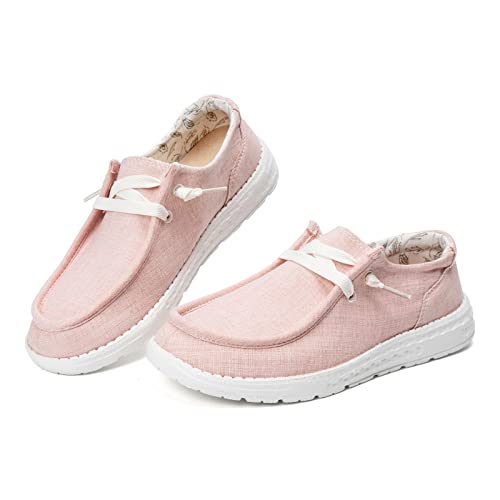 Image of Women's Canvas Loafers, Comfortable Slip-On Walking Shoes