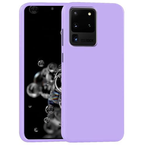 Image of Casotec Back Cover for Samsung Galaxy S20 Ultra 4G / S20 Ultra 5G | Full Camera Protection | Premium Liquid Silicon Case | Flexible Bumper Case for Samsung Galaxy S20 Ultra 4G / S20 Ultra 5G (Purple)
