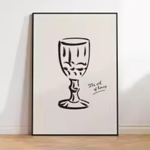 Peinture sur verre à vin impression sur toile décoration premium