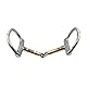 Equine Smile ES0073 Gebiss D-Ring D-Trense Einfach Gebrochen mit Kupferrollen Kupfer Roller aus Edelstahl Gebissstärke 13 mm (11.5 cm)