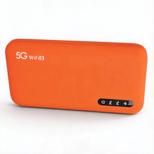 Image of 5G Mobile Hotspot, WiFi6 Portable High Speed Router with SIM Card Slot for Travel, Supports 16 Devices for Phone Tablet Laptop