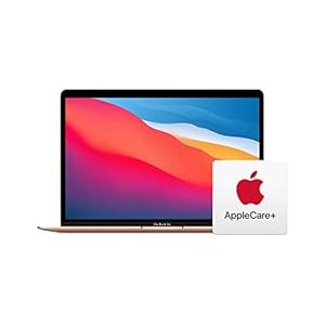 2020 Apple MacBook Air Laptop: Apple M1 Chip, 13” Retina Display, Works with iPhone/iPad; Gold with AppleCare+ for…