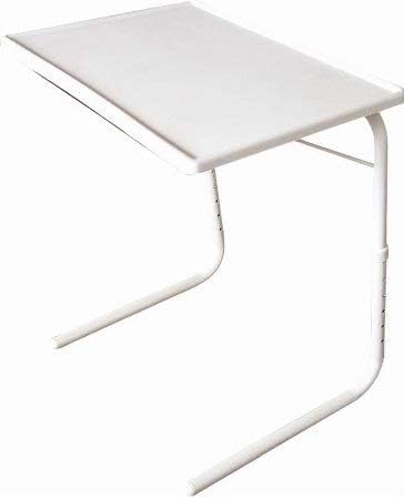 GNSDA Table Mate Folding TV Tray, Adjustable TV Tray Table, TV Dinner Tray on Bed & Sofa, Comfortable Folding Table with 6 Height, 4 Tilt Angle Adjustments
