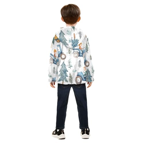 Cute Cars Blue Girls Fleece Jacket Girls Fall Jacket Girls Zip Up Hoodie Girls Sherpa Jacket 2-10T4