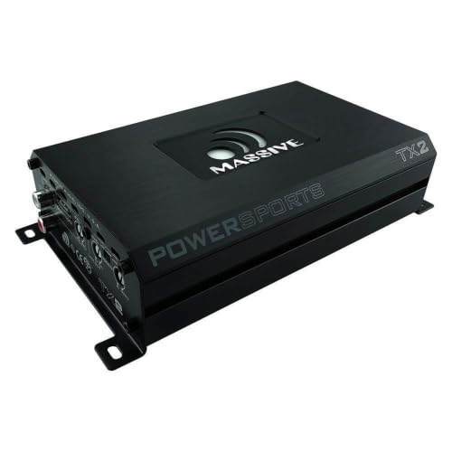 Massive Audio TX2 | 4-Ohm Full-Range Bluetooth Marine Amplifier | 120W RMS Waterproof Amp, Wireless Audio, Compact Class D Power for Boats, UTV, ATV &amp; Outdoor Systems