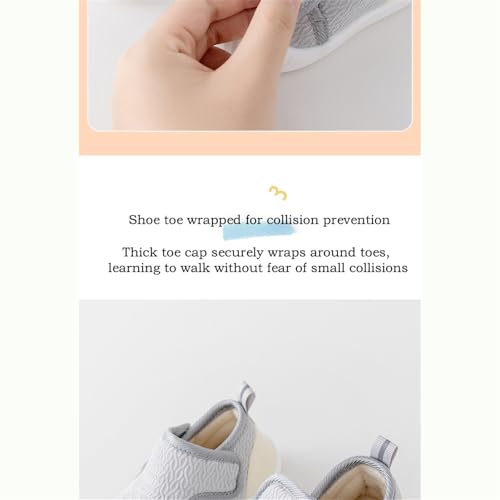 Baby Sneakers Girls Boys Lightweight Breathable Mesh First Walking Shoes 0‐18 Months Walking Shoes Slip On Barefoot4