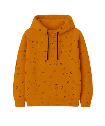 Image of Kids Hoodie Sweatshirt - Soft Cotton Hooded Winter Wear for Boys & Girls | Warm Stylish Pullover| Casual Kids Clothing for 2-16 Years - Comfortable Trendy Winter Hoodie for Children