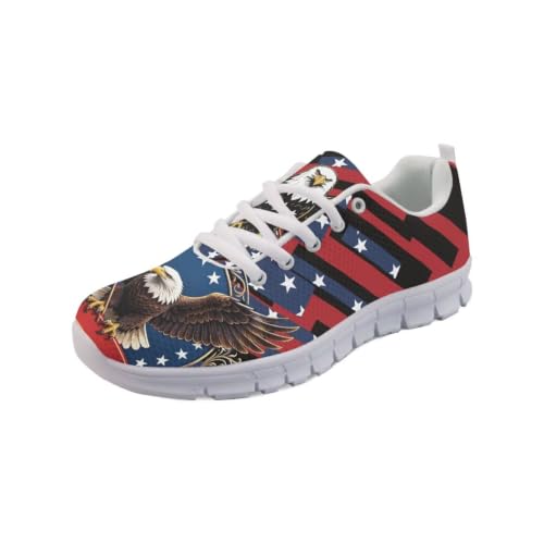 Image of GIFTPUZZ Mens Lace Up Athletic Trainers Running Sneakers Wedge Breathable Gym Lightweight Sports Tennis Shoes