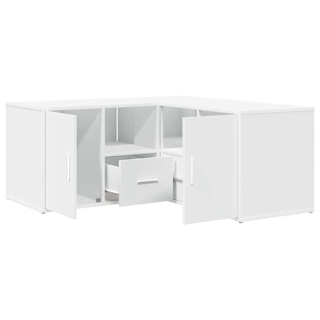 vidaxl armoire d'angle blanc 160x40x45