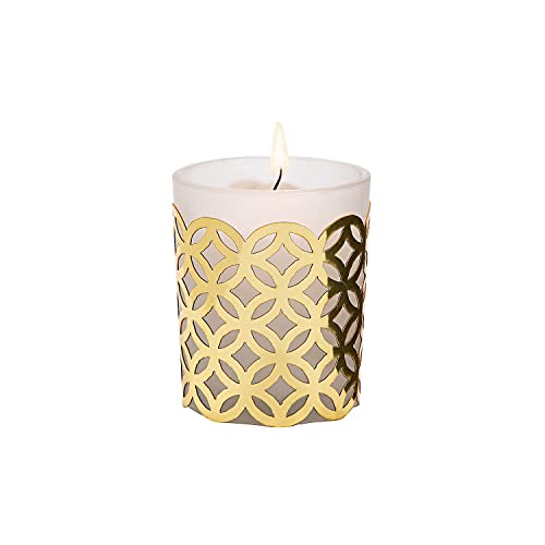 Gold Foil Laser-Cut Votive Candle Holder Wrappers, 50 Pieces