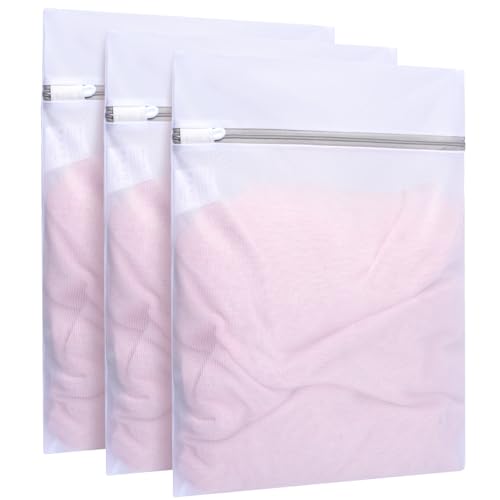 BAGAIL Mesh Laundry Bags, Washing Machine Wash Bags, Reusable and Durable Mesh Wash Bags for Delicate Blouse, Hosiery, Underwear, Bra, Lingerie and Baby Clothes, Great for Travel Storage Organization