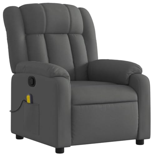 Sillón masaje plegable con tela gris miniatura 4