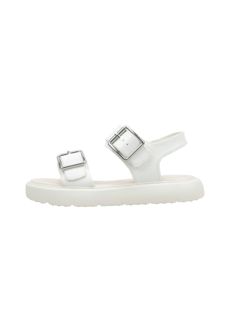 Geox J KODETTE Gir Sandal, White, 33 EU