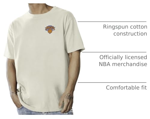 Image of Blue 84 NBA Unisex-Adult NBA Officially Licensed T-Shirt Ringspun Front /Back Ivory