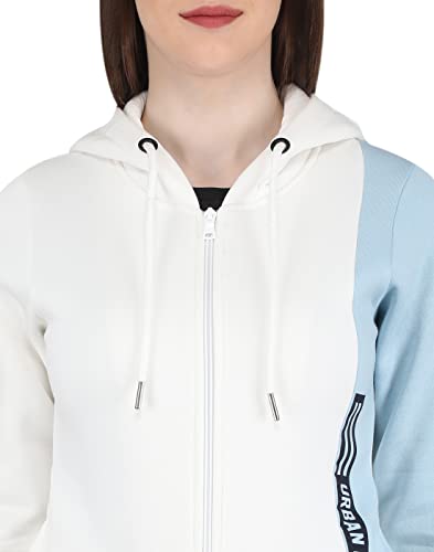 Image of Monte Carlo Womens Blend Poly Navy Blue Solid Hood Tracksuit