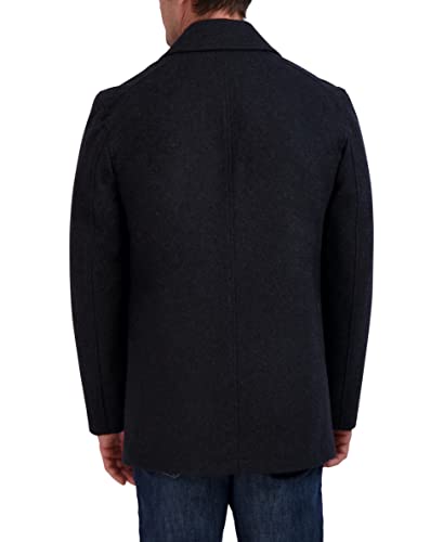 Nautica Men's Classic Double Breasted Peacoat, Charcoal, Large #TOP2