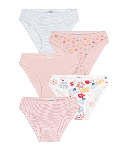 Petit Bateau Children's Floral Cotton Knickers UNDIES - 5-Pack SIZES 2-12 YEARS