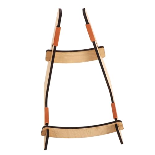 BESTonZON Guitar Stand for Acoustic Electric and Ukulele Instruments Versatile Floor Display Rack Elegant Walnut for Safe and Stable Instrument Storage