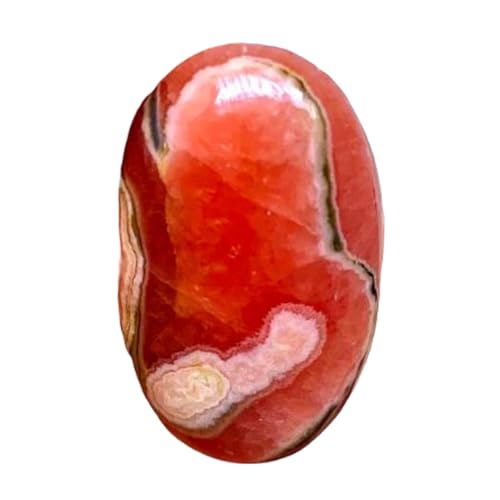 Cabochon en rhodochrosite naturelle 32x19mm pour création de bijoux de litothérapie
