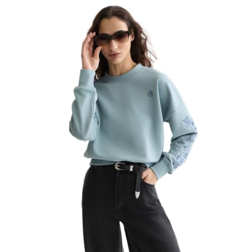 Scotch & Soda Embroidered Sweatshirt Sudadera, Arona V906, XL para Mujer