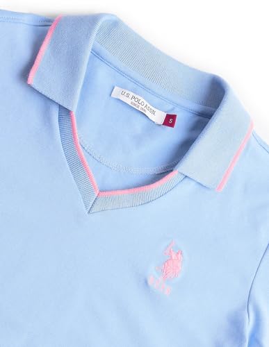 Image of U.S. Polo ASSN. Women's Cotton Regular Fit Solid Polo Shirt