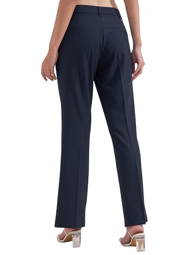 Image of Tokyo Talkies Women's Stretchable Bootcut Pants | High Rise Flared Trousers |Travel & Formal Wear|Workwear Trousers