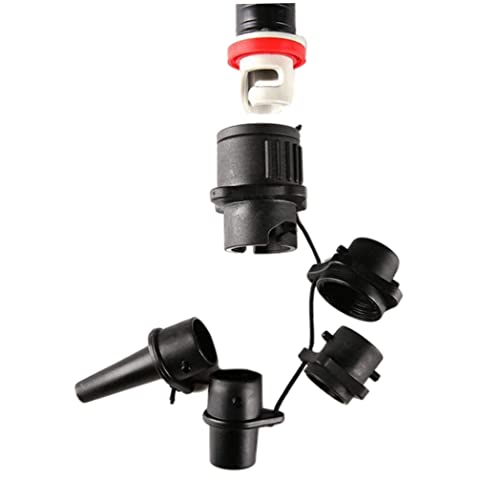 Kayak Air Valve Adaptor Inflatable Boat Air Valve Attachment Pump Converter Accessory Black Kayak Adaptor Inflatable Boat Pump Converter
