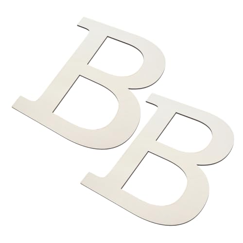 PRETYZOOM Diy Wall Art 2pcs Large Unfinished b Alphabet Letters Wood Wall Decor for Home Office