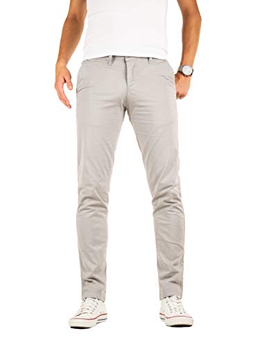Preisvergleich Produktbild Yazubi Herren Chino Hose Luke, Grau (Grey Gull 2R173802), W38 / L30