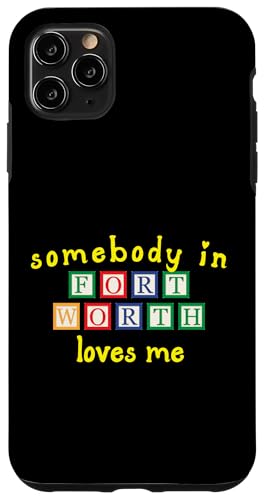Somebody In Fort Worth Loves Me with Kids 積み木 スマホケース iPhone 11 Pro Max 用