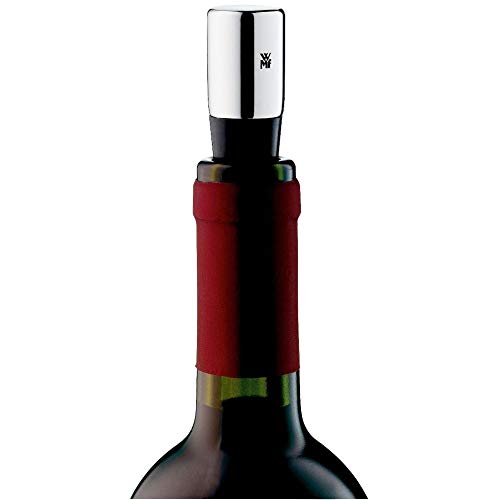 WMF Vino Wijn-/Flessensluiting, Gegoten Metaal, Silicone, Hoogte 8 cm, Zilver/Zwart - Image 4
