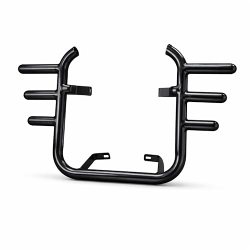 Image of Asco Motors Matte Black 3-Rod Engine & Leg Guard - Compatible with Jawa & Yezdi (2025-26) Models (42, 42FJ, Perak, Bobber, Classic 350, Roadster,)