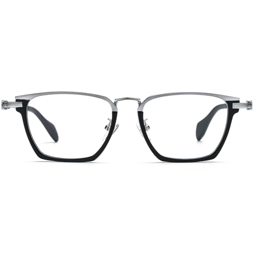 Image of FONEX Acetate Titanium Glasses Frame Men New Square Eyeglasses Spectacles Eyewear