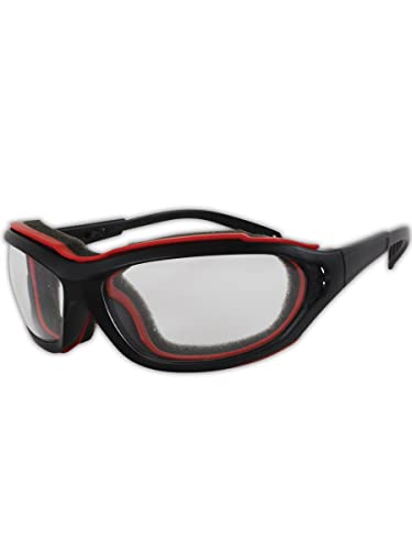 Image of MAGID Y85BRAFC Protective Glasses | Sporty Scratch Resistant Safety Glasses with a Removable Flame Resistant Foam Liner & a Dual Venting System - Clear Lens, Removable Strap (1 Pair)