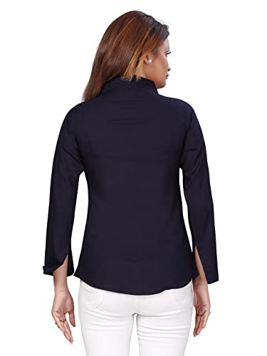 Image of muhuratam Women's Regular Fit Shirt (SH-W-2002 Blue XL)